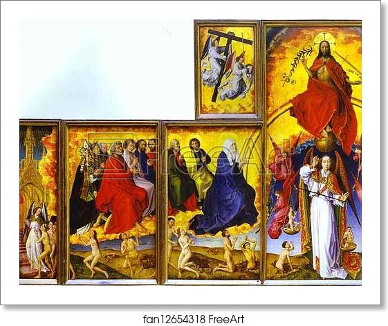 Free art print of Beaune Altarpiece, interior showing the Last Judgment by Rogier Van Der Weyden Free art print of Beaune Altarpiece, interior showing the Last Judgment by Rogier Van Der Weyden