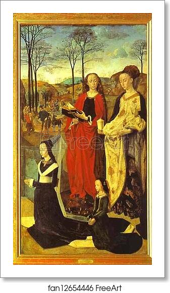 Free art print of Maria Baroncelli with Her Daughter Margarita and SS. Margaret and Mary Magdalene. The right panel of the Portinari Altar by Hugo Van Der Goes Free art print of Maria Baroncelli with Her Daughter Margarita and SS. Margaret and Mary Magdalene. The right panel of the Portinari Altar by Hugo Van Der Goes
