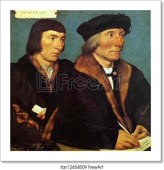 Free art print of Double Portrat of Sir Thomas Godsalve and His Son John by Hans Holbein The Younger