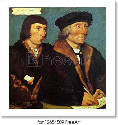 Free art print of Double Portrat of Sir Thomas Godsalve and His Son John by Hans Holbein The Younger