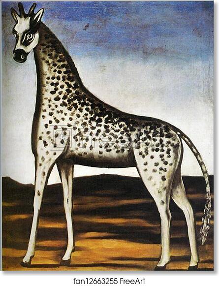 Free art print of Giraffe by Niko Pirosmani