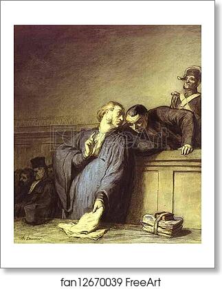 Free art print of A Criminal Case by Honoré Daumier