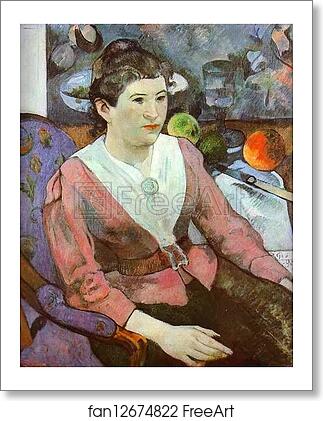 Free art print of Portrait of a Woman with Cézanne Still-Life by Paul Gauguin