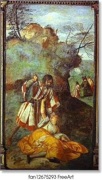 Free art print of The Miracle of the Jealous Husband by Titian