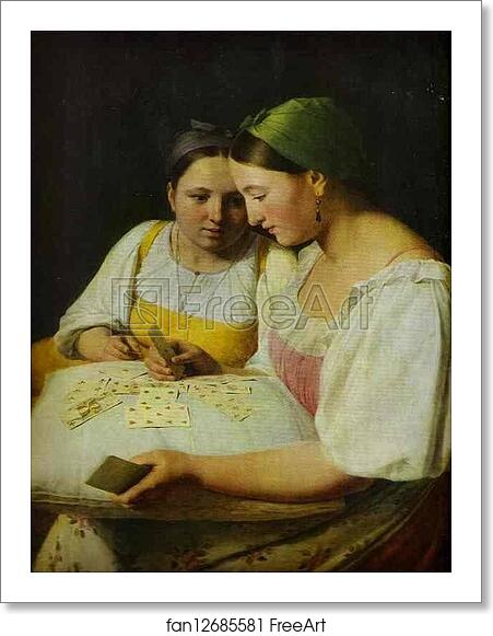 Free art print of Cartomancy by Alexey Venetsianov Free art print of Cartomancy by Alexey Venetsianov