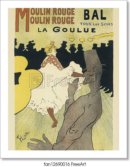 Free art print of Le Moulin Rouge "la Goulue". by Henri De Toulouse-Lautrec Free art print of Le Moulin Rouge "la Goulue". by Henri De Toulouse-Lautrec