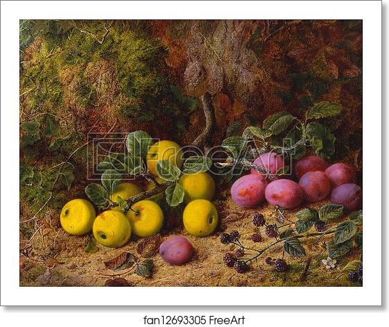 Free art print of Still Life of Yellow Apples, Plums and Raspberries by George Clare Free art print of Still Life of Yellow Apples, Plums and Raspberries by George Clare