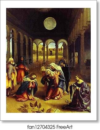 Free art print of Christ Taking Leave of His Mother by Lorenzo Lotto