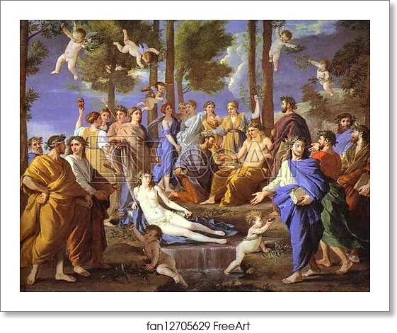 Free art print of Apollo and Muses by Nicolas Poussin