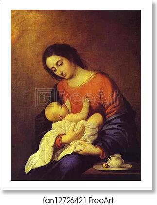 Free art print of The Virgin with Infant Christ by Francisco De Zurbarán