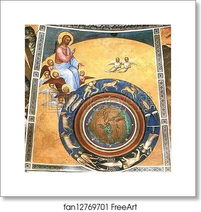 Free art print of The Creation of the World. Dome fresco by Giusto De’ Menabuoi