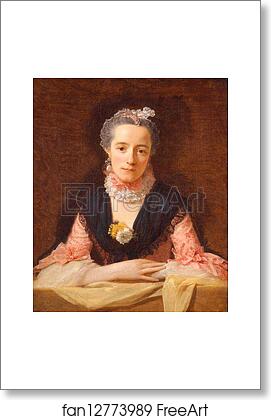 Free art print of Lady in a Pink Silk Dress by Allan Ramsay