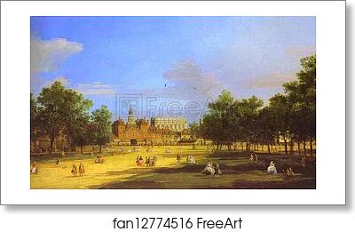 Free art print of London: the Old Horse Guards and Banqueting Hall, from St. James' Park by Giovanni Antonio Canale, Called Canaletto