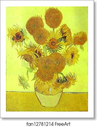 Free art print of Sunflowers by Vincent Van Gogh