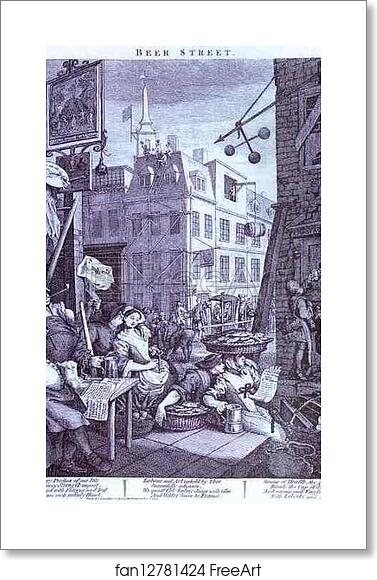 Free art print of Beer Street by William Hogarth Free art print of Beer Street by William Hogarth