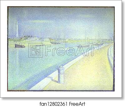 Free art print of The Channel of Gravelines, Petit Fort Philippe by Georges Seurat