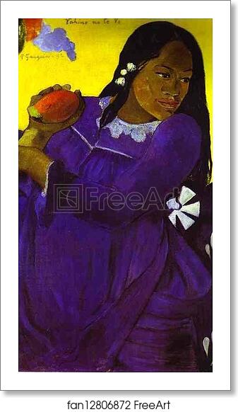 Free art print of Vahine no te vi (Woman with a Mango) by Paul Gauguin Free art print of Vahine no te vi (Woman with a Mango) by Paul Gauguin