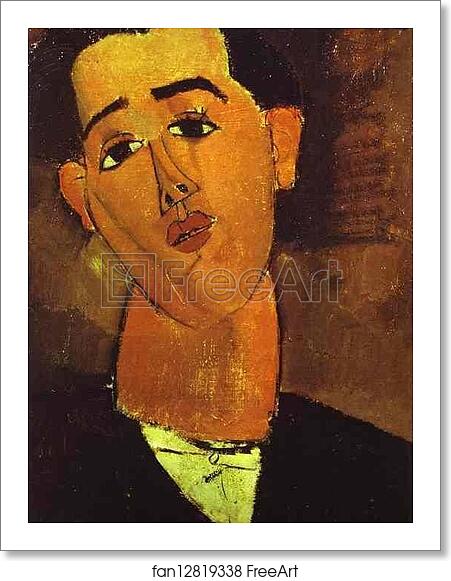 Free art print of Portrait of Juan Gris by Amedeo Modigliani