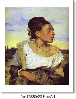 Free art print of Girl Seated in a Cemetery by Eugène Delacroix