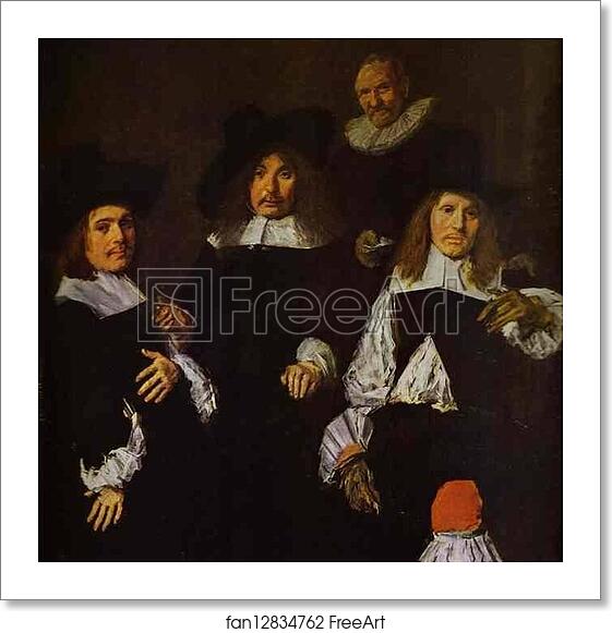 Free art print of The Governors of the Old Men's Almhouse at Haarlem. Detail by Frans Hals