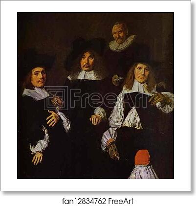 Free art print of The Governors of the Old Men's Almhouse at Haarlem. Detail by Frans Hals