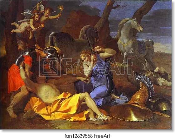 Free art print of Tancrede and Erminia by Nicolas Poussin | FreeArt ...