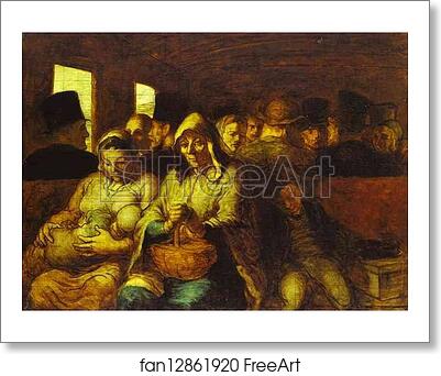Free art print of The Third-Class Carriage by Honoré Daumier