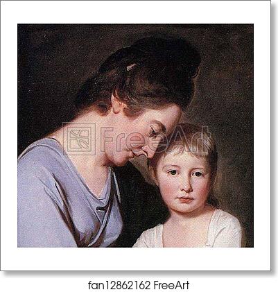 Free art print of Mrs Anne Wilson and her Daughter. Detail by George Romney