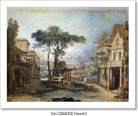 Free art print of Le Hameau d'Issé by François Boucher Free art print of Le Hameau d'Issé by François Boucher