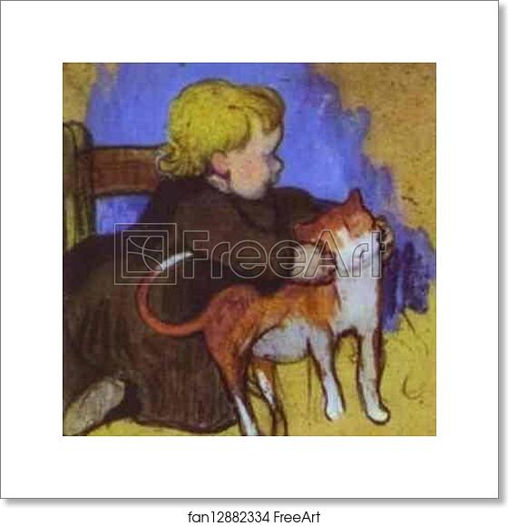 Free art print of Mimi and Her Cat by Paul Gauguin Free art print of Mimi and Her Cat by Paul Gauguin