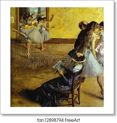 Free art print of Ballet Class by Edgar Degas