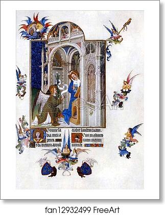 Free art print of Les trÄ�s riches heures du Duc de Berry. Coronation of Mary by Limbourg Brothers