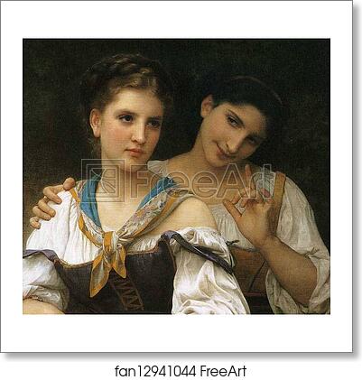 Free art print of The Secret. Detail by William-Adolphe Bouguereau