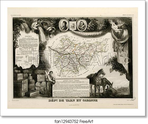Free art print of Dépt. de Tarn et Garonne (région du sud-ouest) by Victor Jules Levasseur Free art print of Dépt. de Tarn et Garonne (région du sud-ouest) by Victor Jules Levasseur