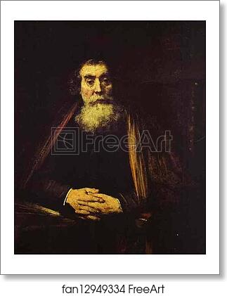 Free art print of Portrait of an Old Man (The Rabbi) by Rembrandt Harmenszoon Van Rijn