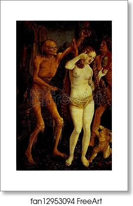 Free art print of Death and the Maiden by Hans Baldung, Called Grien