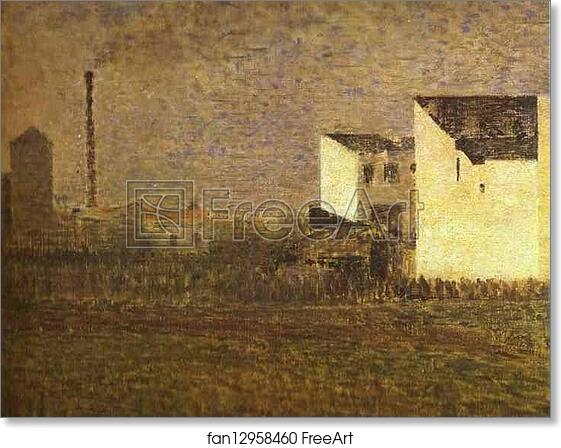 Free art print of Suburb by Georges Seurat