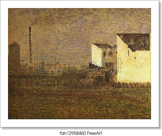 Free art print of Suburb by Georges Seurat Free art print of Suburb by Georges Seurat