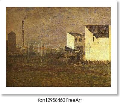 Free art print of Suburb by Georges Seurat