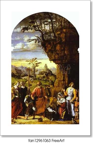 Free art print of Adoration of the Shepherds by Giovanni Battista Cima, Called Cima Da Conegliano