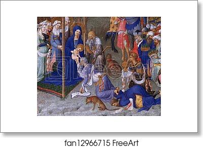 Free art print of Les trÄ�s riches heures du Duc de Berry. Adoration of the Magi. Detail by Limbourg Brothers