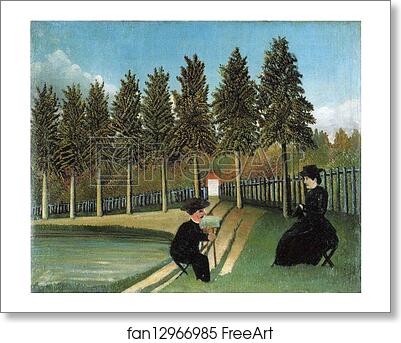 Free art print of Painter and Model by Henri Rousseau