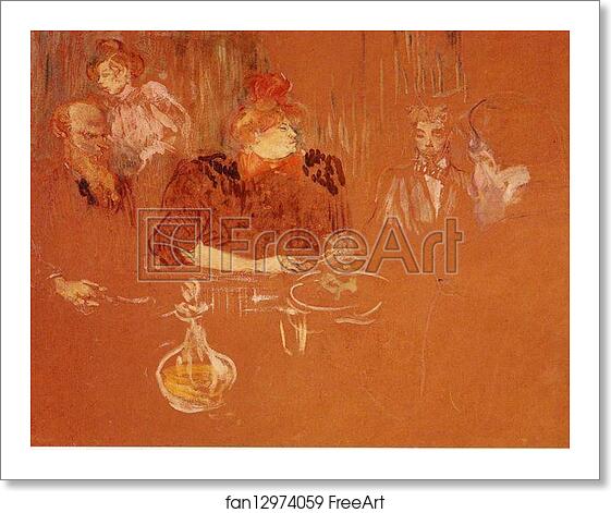 Free art print of At the Table of M. and Mme. Thadée Natanson by Henri De Toulouse-Lautrec Free art print of At the Table of M. and Mme. Thadée Natanson by Henri De Toulouse-Lautrec