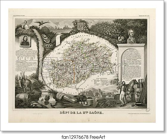 Free art print of Dépt. de la Haute Saône (région de l'est) by Victor Jules Levasseur Free art print of Dépt. de la Haute Saône (région de l'est) by Victor Jules Levasseur