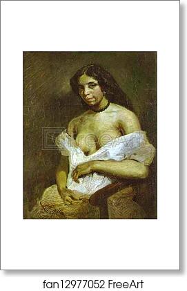 Free art print of Aspasia by Eugène Delacroix