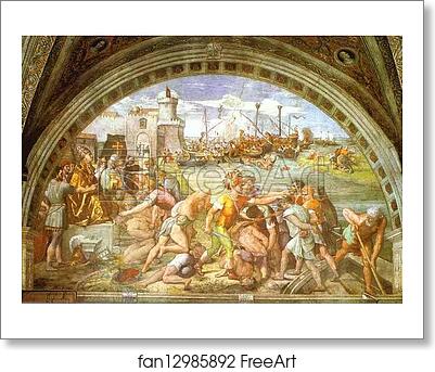 Free art print of The Battle of Ostia by Raphael