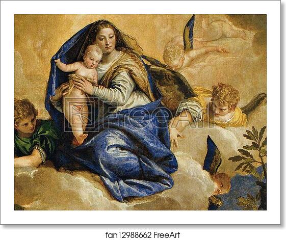 Free art print of Virgin and Child with Angels Appearing to Saint Anthony Abbot and Saint Paul the Hermit. Detail by Paolo Veronese Free art print of Virgin and Child with Angels Appearing to Saint Anthony Abbot and Saint Paul the Hermit. Detail by Paolo Veronese