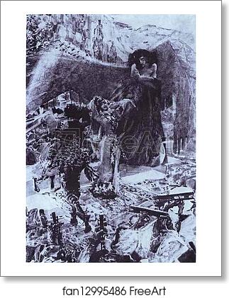 Free art print of Tamara Dancing. Illustration for The Demon by Mikhail Lermontov by Mikhail Vrubel