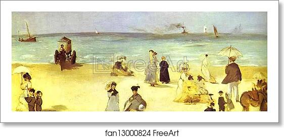 Free art print of Beach at Boulogne-sur-Mer by Edouard Manet Free art print of Beach at Boulogne-sur-Mer by Edouard Manet