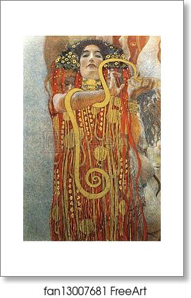 Free art print of Hygeia (detail of Medicine) by Gustav Klimt